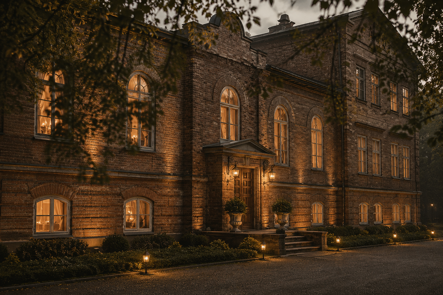 Historic Virķēni Manor estate in northern Latvia.